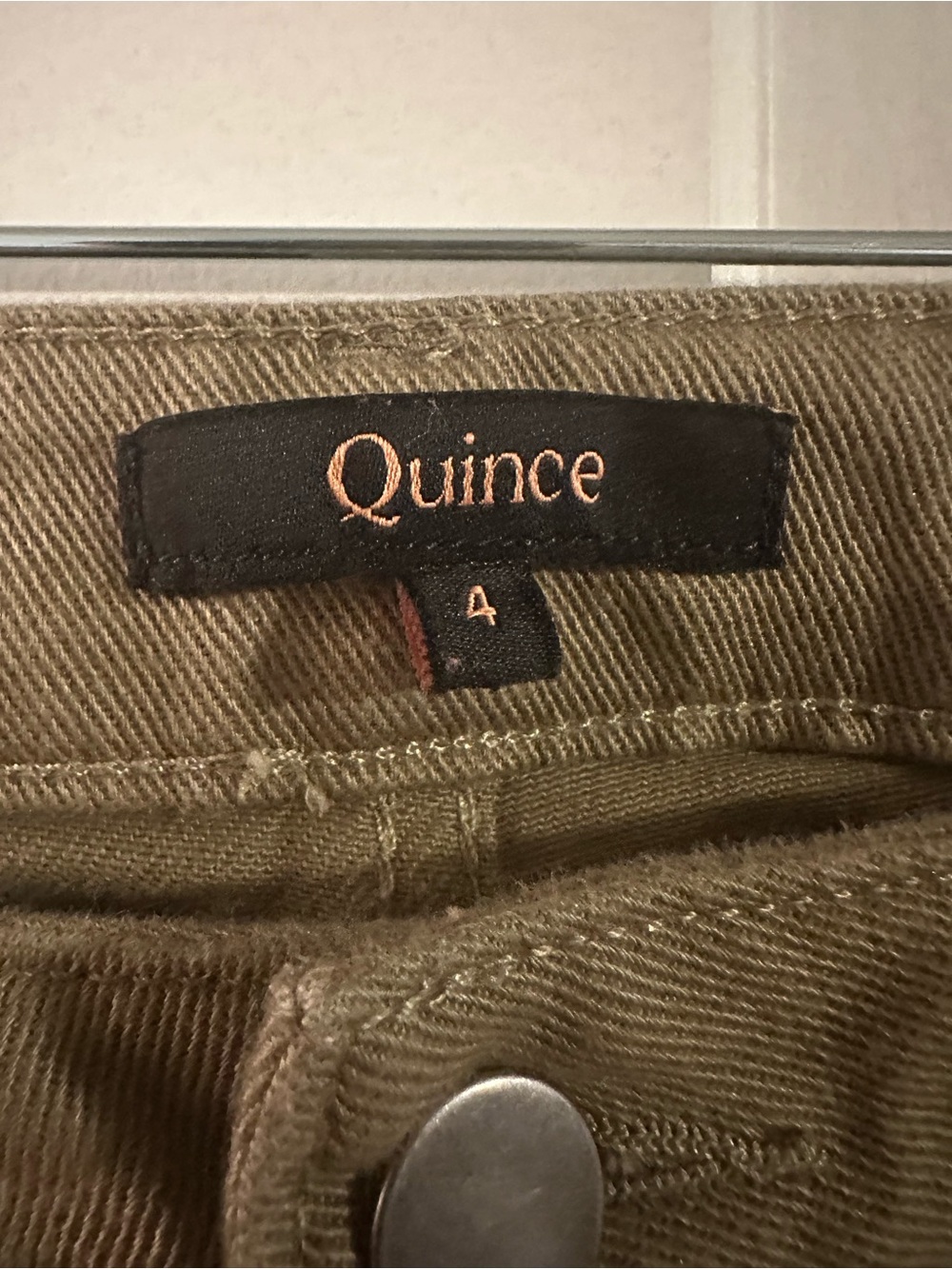 Quince Organic Stretch Cotton Twill Straight Leg Cropped Pants Size 4 - Picture 5 of 8